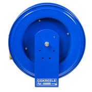 E-MP-350 by Coxreels | E Series | 3,000 PSI Spring Driven Hose Reel for Air, Water & Oil | 3/8" Hose ID, 3/8" FNPT Inlet x 3/8" MNPT Hose End | Steel | 50ft Rubber Hose Included