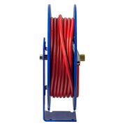 E-MP-450 by Coxreels | E Series | 2,500 PSI Spring Driven Hose Reel for Air, Water & Oil | 1/2" Hose ID, 1/2" FNPT Inlet x 1/2" MNPT Hose End | Steel | 50ft Rubber Hose Included
