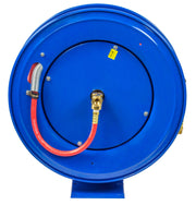 E-LP-430 by Coxreels | E Series | 300 PSI Spring Driven Hose Reel for Air & Water | 1/2" Hose ID, 1/2" FNPT Inlet x 1/2" MNPT Hose End | Steel | 30ft PVC Hose Included