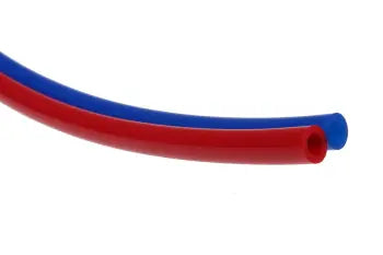 PT0606-50RB by Coilhose | Bonded Multi-Color Ribbon Tubing | 3/8" OD x 1/4" ID | Twin Tube | Red/Blue | Polyurethane | 50ft