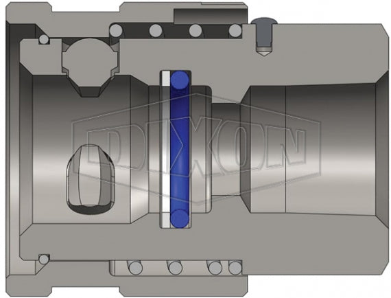 4EAF3 by Dixon Valve | Hydraulic Quick Disconnect Coupling | EA-Series | 3/8" Female NPTF x 1/2" Water-Blast Interchange | Socket | Nitrile Seal | Steel