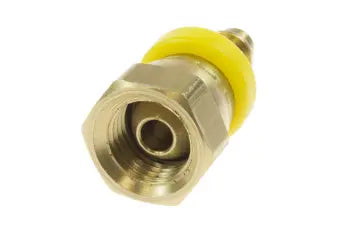 LSF0606 by Coilhose | Lock-On Swivel Female Fitting | 3/8" Hose ID | 3/8" Female NPT Thread | Straight | Brass