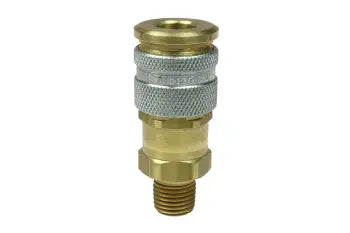 112 by Coilhose | Megaflow™ Automatic High Flow Series Coupler | Automatic | 1/4" Body Size | 1/4" Male NPT Thread | Straight | Brass (Type 11)