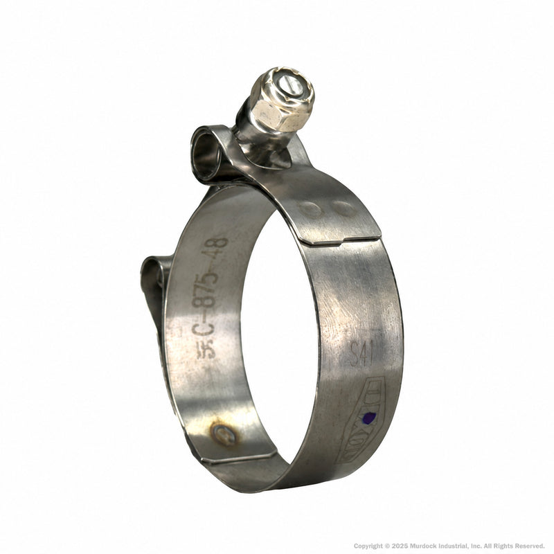 STBC250 by Dixon Valve | Style STBC | T-Bolt Clamp | 3/4" Band Width | Hose OD Range: from 2.31" to 2.62" | 300 Stainless Steel Band & Bolt