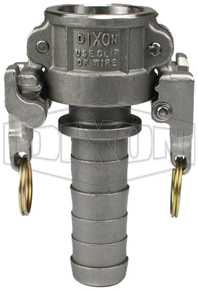 HAC100EZ by Dixon Valve | EZ Boss-Lock King Crimp® Cam & Groove Coupler | Type C | 1" Coupler x 1" Hose Shank | Hastelloy®