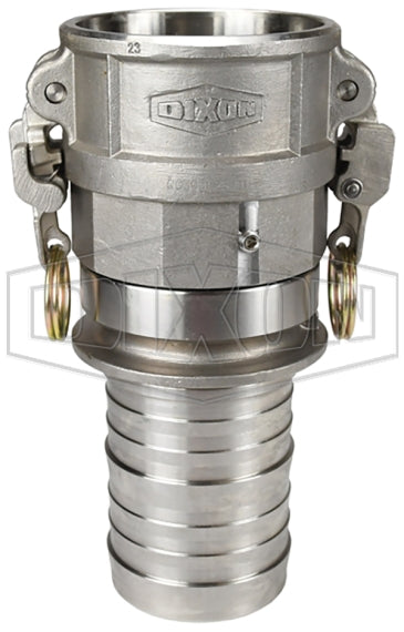 RC400EZSWIV by Dixon Valve | Swivel Cam & Groove Coupler | Type C | 4" Coupler x 4" Hose Shank | 316 Stainless Steel