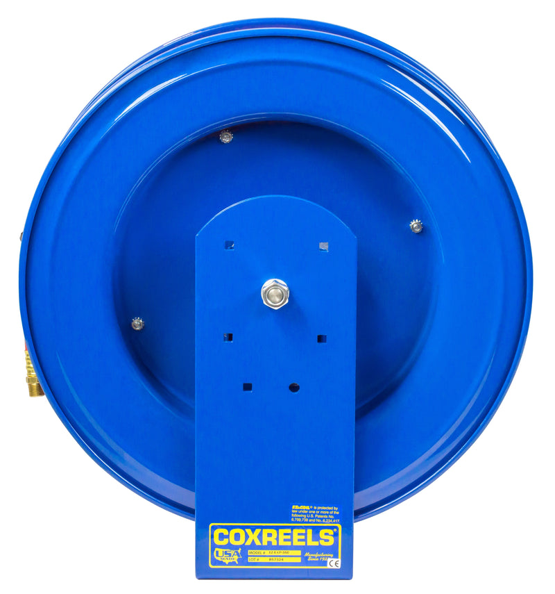 EZ-E-LP-350 by Coxreels | EZ-E Series | 300 PSI EZ-Coil Safety Spring Driven Hose Reel for Air & Water | 3/8" Hose ID, 3/8" FNPT Inlet | Steel | 50ft Capacity, Hose Not Included