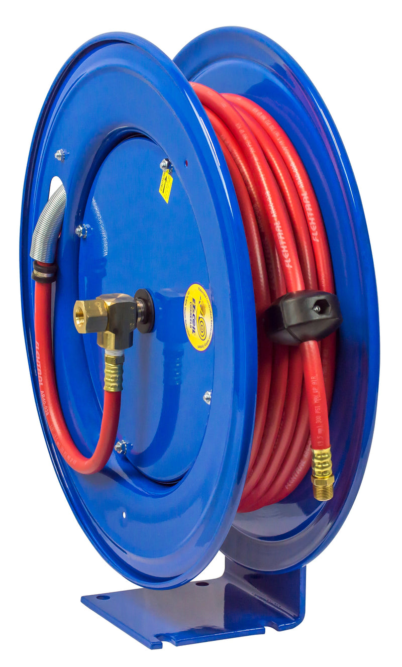 EZ-E-LP-430 by Coxreels | EZ-E Series | 300 PSI EZ-Coil Safety Spring Driven Hose Reel for Air & Water | 1/2" Hose ID, 1/2" FNPT Inlet | Steel | 30ft Capacity, Hose Not Included