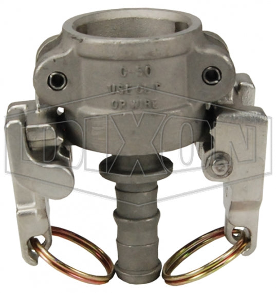 RC050EZ by Dixon Valve | EZ Boss-Lock Cam & Groove Coupler | Type C | 3/4" Coupler x 1/2" Hose Shank | 316 Stainless Steel