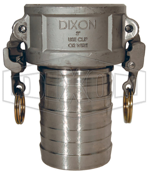 RC400EZCR by Dixon Valve | EZ Boss-Lock Cam & Groove Coupler | Type C | 4" Coupler x 4" Hose Shank | 316 Stainless Steel