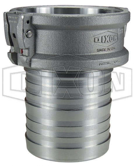 EZL150-C-AL by Dixon Valve | EZLink® Armless Cam & Groove Coupler | King Crimp Hose Shank | Type C | 1-1/2" Coupler x 1-1/2" Hose Shank | Aluminum