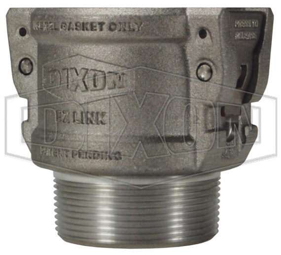 EZL300-B-AL by Dixon Valve | EZLink® Armless Cam & Groove Coupler | Type B | 3" Coupler x 3" Male NPT |Aluminum