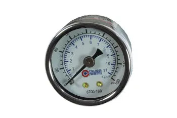 8700-160 by Coilhose | Pressure Gauge | 1-1/2" Dial Gauge | 1/8" Back Mount | 0-160 PSI