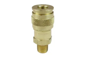 152U by Coilhose | Coilflow™ Automatic Universal Coupler (U Series) | 1/4" Male NPT Thread | Straight | Brass