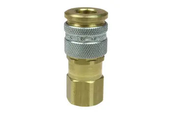111 by Coilhose | Megaflow™ Automatic High Flow Series Coupler | Automatic | 1/4" Body Size | 3/8" Female NPT Thread | Straight | Brass (Type 11)
