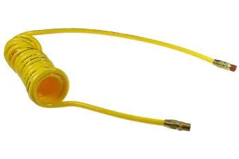 PR14-30A-Y by Coilhose | Flexcoil Air Hose | 1/4" Hose ID x 3/8" Hose OD | 1/4" Male NPT Reusable Swivel & Rigid Fittings | Yellow | Polyurethane | 30ft