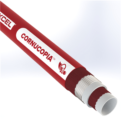 FDA-3.0-100C by Texcel | CORNUCOPIA Series | All-Purpose Sanitary Hose | 3" Hose ID | 150 PSI | 29 in/Hg Vacuum Rated | Red