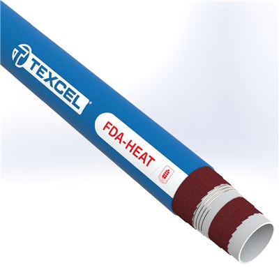 FDAHEAT-3.0-100 by Texcel | FDA-HEAT Series | FDA Hot Air Blower Hose | 3" Hose ID | 150 PSI | 29 in/Hg Vacuum Rated | Blue