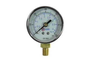 GB1860 by Coilhose | Pressure Gauge | 2" Chrome Dial Gauge | 1/8" Bottom Mount | 0-60 PSI