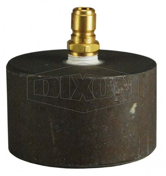 NPT150TC by Dixon Valve | Hydrostatic Test Pump Test Cap | 1-1/2" Female NPT x 1/2" Quick Disconnect Plug | Iron / Steel  / Brass