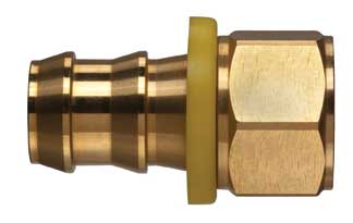 POFFP-0806 by Kuriyama | Push-On Hose Fitting | 1/2" Hose Barb x 3/8" Female NPTF | Brass