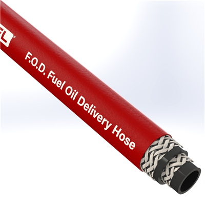 FOD-22-175- by Texcel | TEX-F.O.D. Series | Fuel Oil Delivery Hose | 1-3/8" Hose ID | 250 PSI | Red