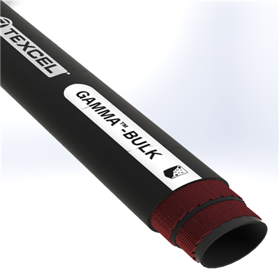 GBU75S1B-5-8 by Texcel | GAMMA™-BULK Series | Dry Bulk Material Discharge Hose | 5" Hose ID | 75 PSI | Black