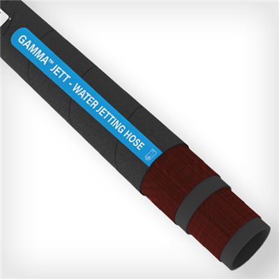 WJETT-4.0 by Texcel | GAMMA™ JETT Series | Water Jetting Hose | 4" Hose ID | 500 PSI | Black