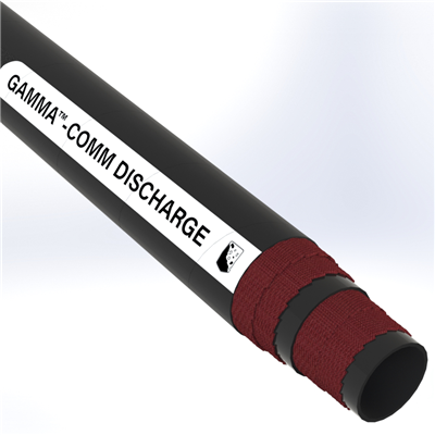GCOMM-D-B1-4.5 by Texcel | GAMMA™-COMM DISCHARGE Series | Commodity Discharge Hose | 4-1/2" Hose ID | 75 PSI | Black