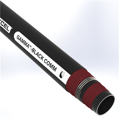 GCOMM-S-B1-6.0 by Texcel | GAMMA™-BLACK COMM Series | Commodity Suction Hose | 6" Hose ID | 75 PSI | 25 in/Hg Vacuum Rated | Black