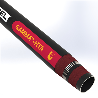 GHTA15S1-4.0 by Texcel | GAMMA™-HTA Series | Hot Tar & Asphalt Hose | 4" Hose ID | 150 PSI | 29 in/Hg Vacuum Rated | Black