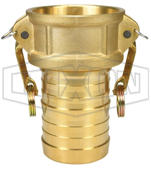 G400-C-BR by Dixon Valve | Global Cam & Groove Coupler | Type C | 4" Coupler x 4" Hose Shank | ASTMC38000 Forged Brass