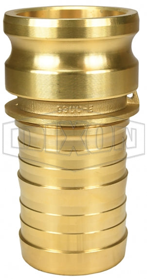G100-E-BRCR by Dixon Valve | Global Crimp Style Cam & Groove | Type E | 1" Adapter x 1" Hose Shank | C38000 Forged Brass