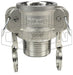 G100-B-SS by Dixon Valve | Global Cam & Groove Coupler | Type B | 1" Coupler x 1" Male NPT | 316 Investment Cast Stainless Steel