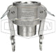 G125-B-SS by Dixon Valve | Global Cam & Groove Coupler | Type B | 1-1/4" Coupler x 1-1/4" Male NPT | 316 Investment Cast Stainless Steel