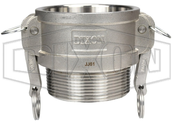 G300-B-SS by Dixon Valve | Global Cam & Groove Coupler | Type B | 3" Coupler x 3" Male NPT | 316 Investment Cast Stainless Steel