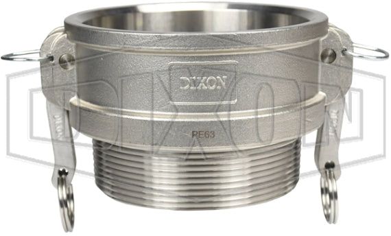 G400-B-SS by Dixon Valve | Global Cam & Groove Coupler | Type B | 4" Coupler x 4" Male NPT | 316 Investment Cast Stainless Steel