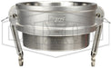 G600-B-SS by Dixon Valve | Global Cam & Groove Coupler | Type B | 6" Coupler x 6" Male NPT | 316 Investment Cast Stainless Steel