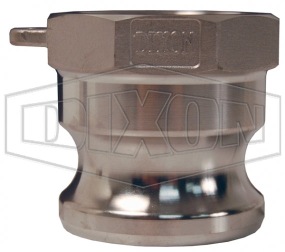 G200-A-SSBSP by Dixon Valve | Global Cam & Groove Adapter | Type A | 2" Adapter x 2" Female BSPP | 316 Investment Cast Stainless Steel