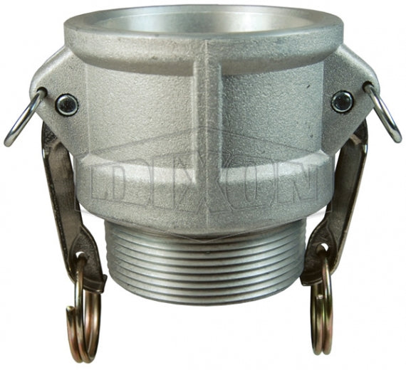 G100-B-AL by Dixon Valve | Global Cam & Groove Coupler | Type B | 1" Coupler x 1" Male NPT | A380 Permanent Mold Aluminum (Stainless Handles)