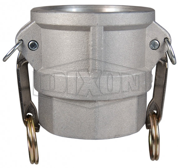 G75-D-AL by Dixon Valve | Global Cam & Groove Coupler | Type D | 3/4" Coupler x 3/4" Female NPT | A380 Permanent Mold Aluminum (Stainless Handles)