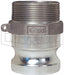 G200-F-AL by Dixon Valve | Global Cam & Groove Adapter | Type F | 2" Adapter x 2" Male NPT | A380 Permanent Mold Aluminum