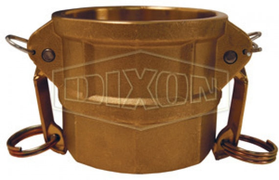 G400-DC-BR by Dixon Valve | Global Cam & Groove Dust Cap | Type DC | 4" Body Size | ASTMC38000 Forged Brass