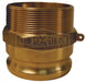 G300-F-BR by Dixon Valve | Global Cam & Groove Adapter | Type F | 3" Adapter x 3" Male NPT | ASTMC38000 Forged Brass