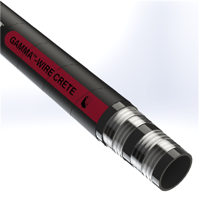 GWC12S1-3.0 by Texcel | GAMMA™-WIRE CRETE Series | Wire Concrete Placement Hose | 3" Hose ID | 1450 PSI | Black