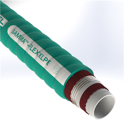 GXL20F1-4.0 by Texcel | GAMMA™-FLEX XLPE Series | Cross-Linked Polyethylene Chemical Hose | 4" Hose ID | 200 PSI | Green