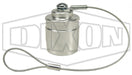 H6DC-A by Dixon Valve | Hydraulic Quick Disconnect Coupling | H-Series | ISO-B Interchange Plug Rigid Dust Cap | Fits 3/4" Body Size | Aluminum with Steel Cable