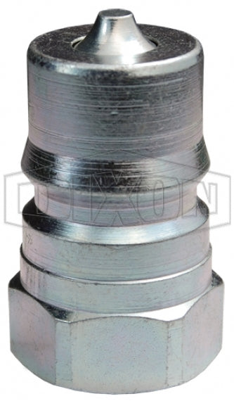 F-H4F4-HV by Dixon Valve | Hydraulic Quick Disconnect Coupling | H-Series | 1/2" Female NPTF x 1/2" ISO-B Mill 'Slide Gate' | Plug | FKM Seal | Steel