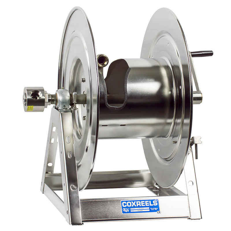 1175-6-200-C-SP by Coxreels | 1175-SS Series | 3,000 PSI Hand Crank Hose Reel | 1" Hose ID, 1" FNPT Inlet | Stainless Steel | 200ft Capacity, Hose Not Included