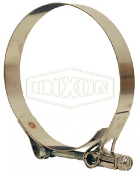 HTBC550 by Dixon Valve | Style HTBC | Heavy Duty T-Bolt Clamp | 7/8" Band Width | Hose OD Range: from 5.250" to 5.5625" | SAE 300 Stainless Steel Band | Carbon Steel bolt